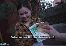 POV video of Asian babe Luna Truelove's orgasmic blowjob and deepthroat skills